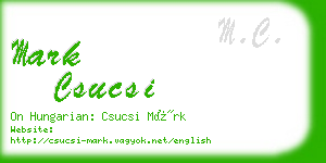 mark csucsi business card